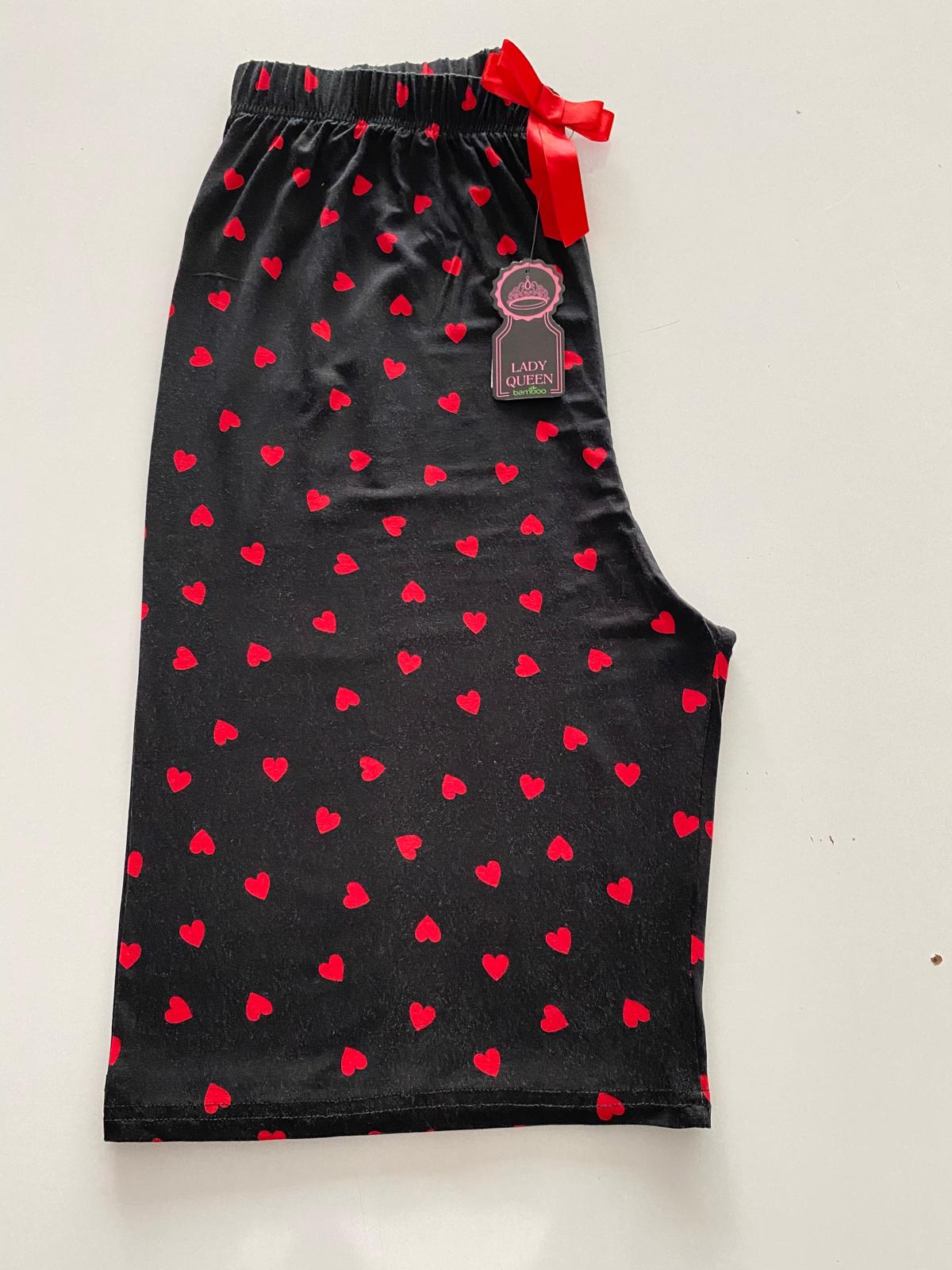 Lady Queen 6027 / Battal Beden Viskon Bermuda Pijama