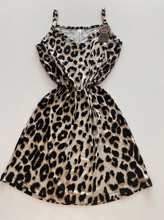 Lady Queen Ring Viskon Askılı Diz Üstü Elbise