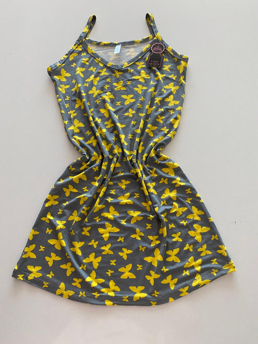 Lady Queen 6060 Likralı Ring Viskon Askılı Gecelik – Kelebek Desenli Ring