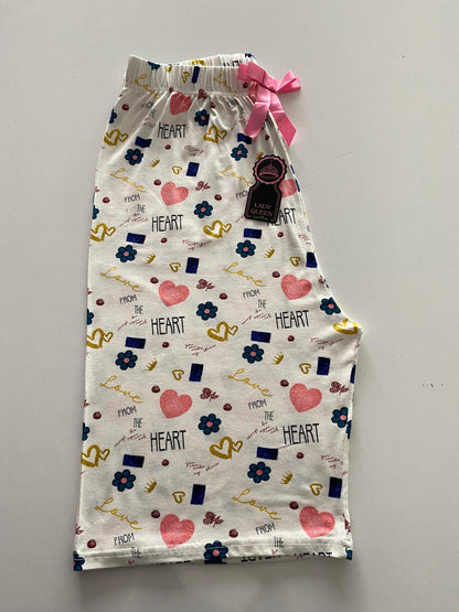 Lady Queen 6027 / Battal Beden Viskon Bermuda Pijama