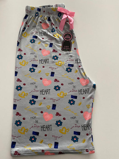 Lady Queen 6027 / Battal Beden Viskon Bermuda Pijama