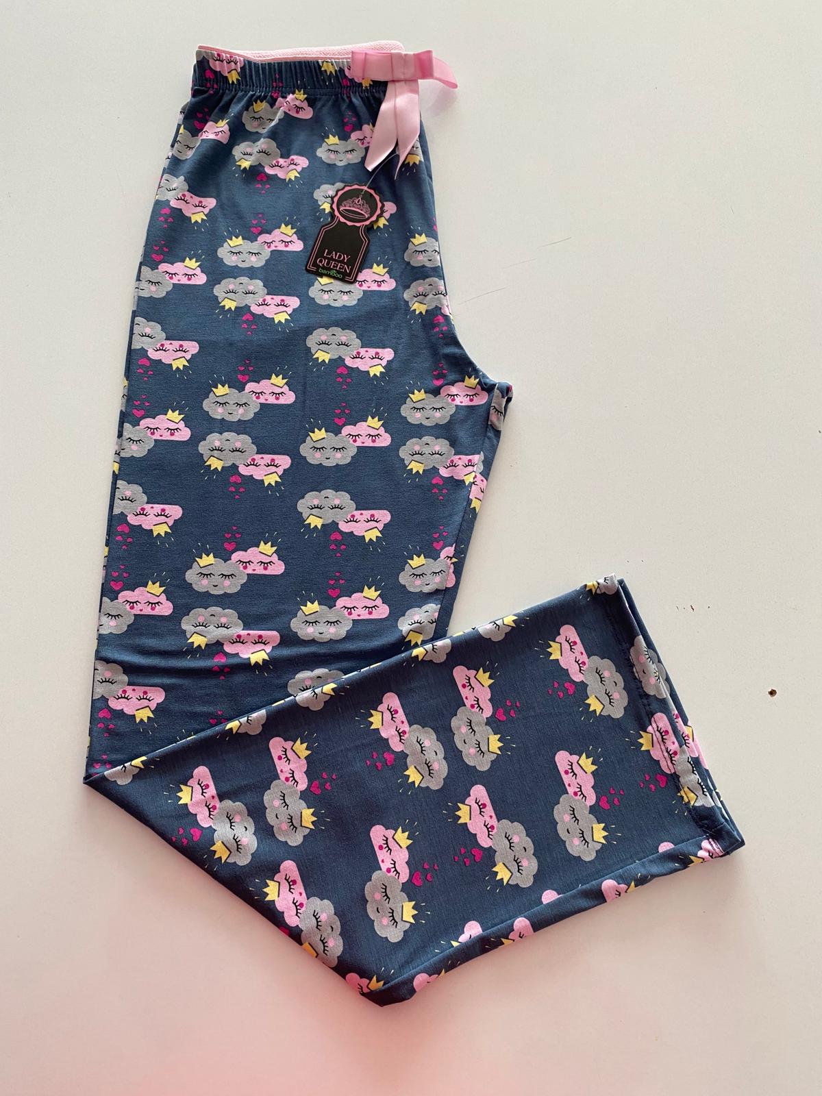 Lady Queen 6013 / Ring Viskon Havlu Bel Renkli Lastikli Pijama