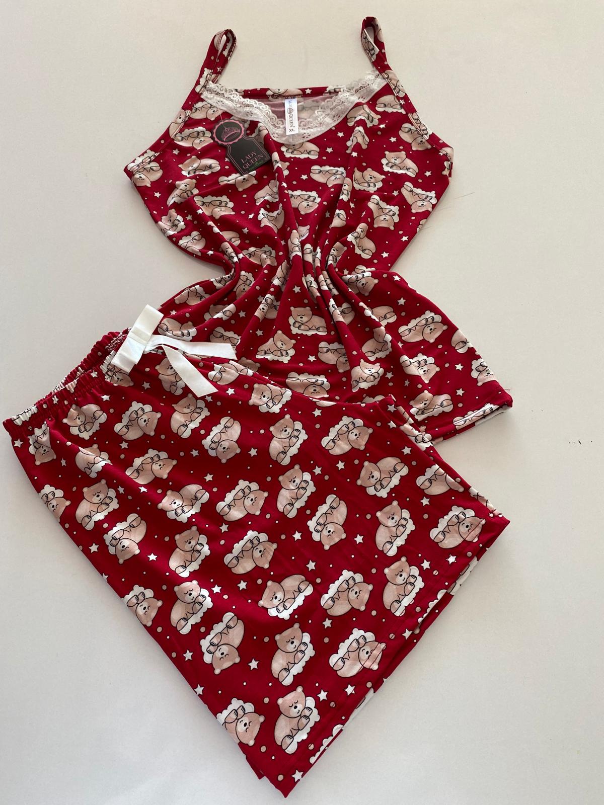 Lady Queen 6016 / Likralı Ring Viskon Şort Takım
